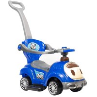Masinuta pentru copii Novokids BabyCar Albastru cu Melodii, Lumini, Maner de impins pentru parinti detasabil si bara de protectie, Spatiu depozitare, Greutate admisa 25 kg - 4