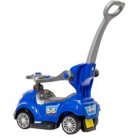 Masinuta pentru copii Novokids BabyCar Albastru cu Melodii, Lumini, Maner de impins pentru parinti detasabil si bara de protectie, Spatiu depozitare, Greutate admisa 25 kg - 2