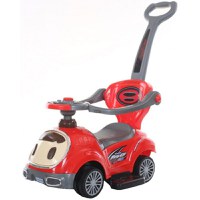 Masinuta pentru copii Novokids BabyCar Rosu cu Melodii, Lumini, Maner de impins pentru parinti detasabil si bara de protectie, Spatiu depozitare, Greutate admisa 25 kg - 1