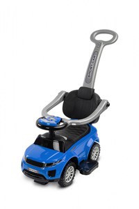 Masinuta Ride On fara pedale 3in1 Toyz Sport Car Blue cu maner parental,bara de protectie detasabila,volan cu sunete si lumini,Ssatiu de depozitare,sistem antirasturnare,Spatar inalt,suport picioare,recomandata de la 12 luni - 8