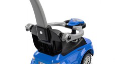 Masinuta Ride On fara pedale 3in1 Toyz Sport Car Blue cu maner parental,bara de protectie detasabila,volan cu sunete si lumini,Ssatiu de depozitare,sistem antirasturnare,Spatar inalt,suport picioare,recomandata de la 12 luni