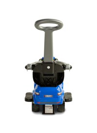 Masinuta Ride On fara pedale 3in1 Toyz Sport Car Blue cu maner parental,bara de protectie detasabila,volan cu sunete si lumini,Ssatiu de depozitare,sistem antirasturnare,Spatar inalt,suport picioare,recomandata de la 12 luni - 2