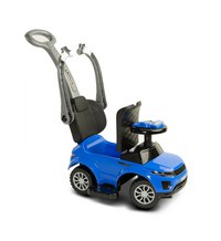 Masinuta Ride On fara pedale 3in1 Toyz Sport Car Blue cu maner parental,bara de protectie detasabila,volan cu sunete si lumini,Ssatiu de depozitare,sistem antirasturnare,Spatar inalt,suport picioare,recomandata de la 12 luni - 4