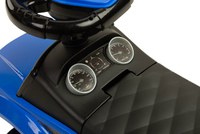 Masinuta Ride On fara pedale 3in1 Toyz Sport Car Blue cu maner parental,bara de protectie detasabila,volan cu sunete si lumini,Ssatiu de depozitare,sistem antirasturnare,Spatar inalt,suport picioare,recomandata de la 12 luni - 7