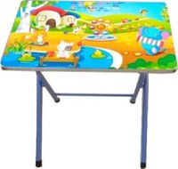 Masuta pentru copii Novokids My first folding table Albastru din MDF, pliabila, dimensiuni 60X40X56 cm, 2 nivele de inaltime, suprafata lucioasa - 1