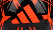 Mingie de fotbal Adidas Starlancer negru cu rosu, marimea 5