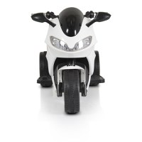 Motocicleta electrica pentru copii 6V7Ah,roti rezistente,oglinzi retrovizoare,lumini LED,muzica,mufa MP3,USB Moni Comet White - 1