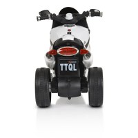 Motocicleta electrica pentru copii 6V7Ah,roti rezistente,oglinzi retrovizoare,lumini LED,muzica,mufa MP3,USB Moni Comet White - 2