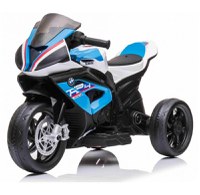 Motocicleta electrica pentru copii BMW HP4, 84x55x42 cm, varsta 2-5 ani, roti si scaun din plastic, putere 60W - Albastru - 4