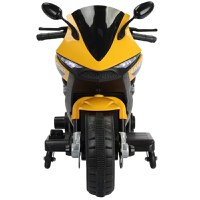 Motocicleta electrica pentru copii Nichiduta Storm Yellow cu 2 motoare x 38w,scaun confortabil din piele ecologica,roti ajutatoare,oglinzi retrovizoare,lumini LED,muzica,pornire la buton,suport picioare,manere ergonomice - 2
