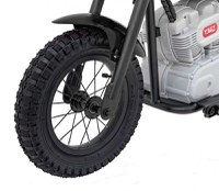Motocicleta electrica pentru copii Speed Power Black, pornire la cheie, motor 250W, baterie 24V7Ah, roti pneumatice, scaun ergonomic din piele, lumina frontala LED, claxon, muzica preinstalata, pana la 80 kg - 6