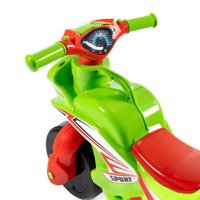 Motocicleta pentru copii fara pedale Racing 01395 VerdeRosu prevazuta cu butoane pentru efecte sonore, ghidon inalt, Inaltimea scaunului 29 cm - 2