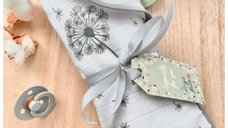 Muselina cu doua fete din bumbac 100x75 cm Dandelion