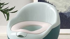 Olita bebelusi Little Mom Smart Potty Green cu adaptor moale din spuma PU, vas colector detasabil, baza anti-alunecare, protectie antistropire