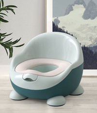 Olita bebelusi Little Mom Smart Potty Green cu adaptor moale din spuma PU, vas colector detasabil, baza anti-alunecare, protectie antistropire - 1