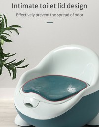 Olita bebelusi Little Mom Smart Potty Green cu adaptor moale din spuma PU, vas colector detasabil, baza anti-alunecare, protectie antistropire - 5
