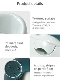 Olita bebelusi Little Mom Smart Potty Green cu adaptor moale din spuma PU, vas colector detasabil, baza anti-alunecare, protectie antistropire - 8