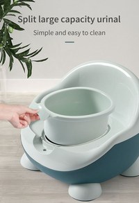 Olita bebelusi Little Mom Smart Potty Green cu adaptor moale din spuma PU, vas colector detasabil, baza anti-alunecare, protectie antistropire - 10