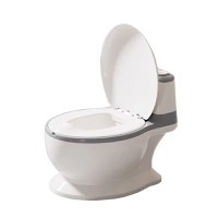 Olita muzicala tip minitoaleta Little Mom cu adaptor moale Grey - 1