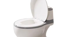 Olita muzicala tip minitoaleta Little Mom cu adaptor moale Grey