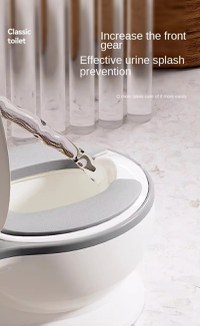 Olita muzicala tip minitoaleta Little Mom cu adaptor moale Grey - 5