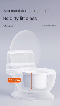Olita muzicala tip minitoaleta Little Mom cu adaptor moale Grey - 6