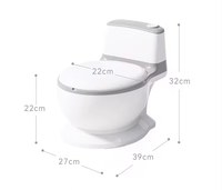Olita muzicala tip minitoaleta Little Mom cu adaptor moale Grey - 7