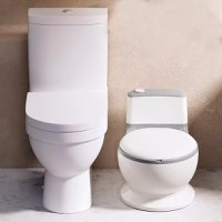 Olita muzicala tip minitoaleta Little Mom cu adaptor moale Grey - 8