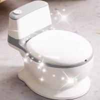 Olita muzicala tip minitoaleta Little Mom cu adaptor moale Grey - 9