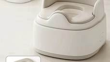 Olita pentru copii Little Mom, 3 in 1, adaptor moale din PU, vas colector detasabil, cu marginile rotunjite, dimensiune 36.5 x 33.5 x 28.8cm, Grey
