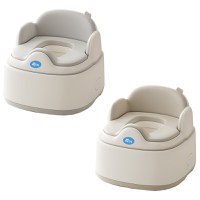 Olita pentru copii Little Mom, 3 in 1, adaptor moale din PU, vas colector detasabil, cu marginile rotunjite, dimensiune 36.5 x 33.5 x 28.8cm, Grey - 12