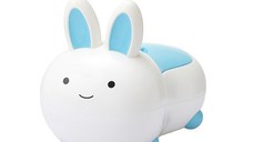 Olita pentru copii Little Mom Rabbit WhiteBlue cu baza solida, insert detasabil, picioruse antiaderente, forma ergonomica