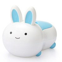Olita pentru copii Little Mom Rabbit WhiteBlue cu baza solida, insert detasabil, picioruse antiaderente, forma ergonomica - 2