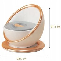 Olita pentru copii Little Mom Space Gold, design ergonomic, elegant si modern, cu adaptor moale din spuma PU, vas colector detasabil, baza anti-alunecare, dimensiune 33.5 x 33.5 x 31 cm - 11