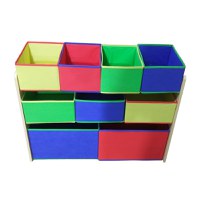 Organizator din lemn Ginger Home pentru jucarii cu 9 cutii textile Color - 5