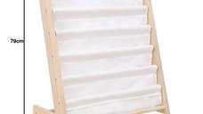 Organizator pentru cartireviste copii Ginger Home Natur cu 6 rafturi,dimensiune 64x30x79 cm