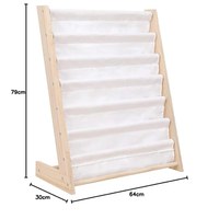 Organizator pentru cartireviste copii Ginger Home Natur cu 6 rafturi,dimensiune 64x30x79 cm - 1