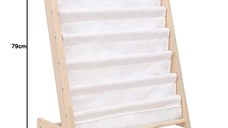 Organizator pentru cartireviste copii Ginger Home Natur cu 6 rafturi,dimensiune 64x30x79 cm
