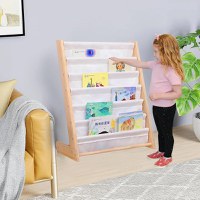Organizator pentru cartireviste copii Ginger Home Natur cu 6 rafturi,dimensiune 64x30x79 cm - 6
