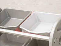 Organizator pentru jucarii Nichiduta Garden Butterfly Dark Blue, cu 3 nivele si 6 cutii depozitare, margini rotunjite, 77x66x32 cm - 6