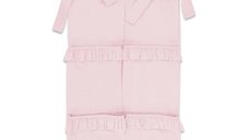 Organizator pentru patut MimiNu din bumbac cu 6 compartimente Royal powder pink