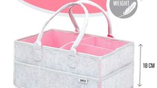 Organizator scutece si accesorii copiibebelusi 38x26x18 cm pink