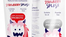 Pasta de dinti naturala pentru copii cu capsuni si probiotice 50 ml Nordics