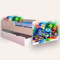 Pat pentru copii Emotii, cu sertar, 2-12 ani, 160x80 cm - 2
