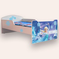 Pat pentru copii Frozen, cu saltea, 2-6 ani, 130x60 cm - 2
