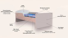 Pat pentru copii Frozen varianta 2, 2-8 ani, 140x70 cm