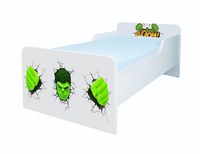 Pat pentru copii Hulk, 2-12 ani, 160x80 cm - 1