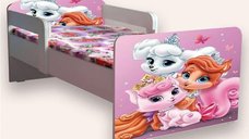 Pat pentru copii Palace Pets cu manere, 160 x 80 cm, recomandat pentru 2-12 ani