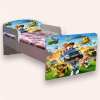 Pat pentru copii Paw Patrol varianta 3, cu manere, 2-12 ani, 160x80 cm - 2
