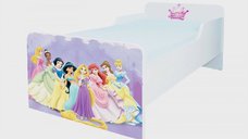 Pat pentru copii Printese cu saltea, dimensiuni 160x80cm, pentru varsta 2-12 ani